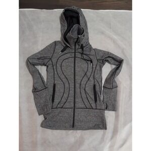 Lululemon Athletica Women's Size 4 Hooded Stride II Full Zip Jacket Heather Gray